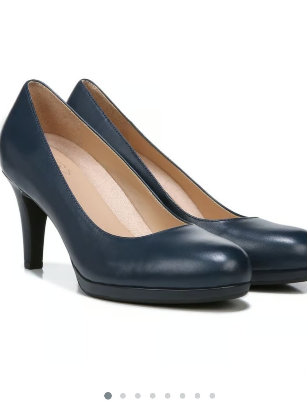 Naturalizer Women's Classic Navy Leather Mid-Heel Pumps - New  Sz 7.5 M